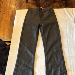Edikted Black Faux Leather Pants, xs